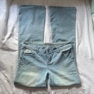 Vintage Bongo Light Wash Flare Low Rise Jeans